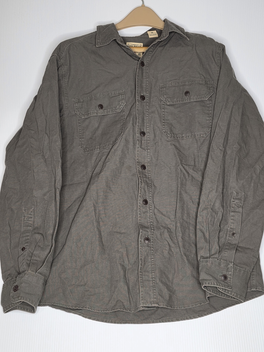 RedHead Brand Co. Olive Drab Canvas Work Shirt Size M